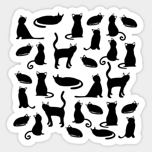 Black Cat Pattern Sticker